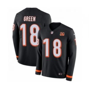 2023 Nike Mens Cincinnati Bengals #18 A.J. Green Limited Black Therma Long Sleeve NFL Jersey