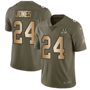 Where To Buy Mens Nike Cincinnati Bengals #24 Adam Jones Limited Olive/Gold 2017 Salute to Service NFL Jersey