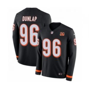 2024 Youth Nike Cincinnati Bengals #96 Carlos Dunlap Limited Black Therma Long Sleeve NFL Jersey