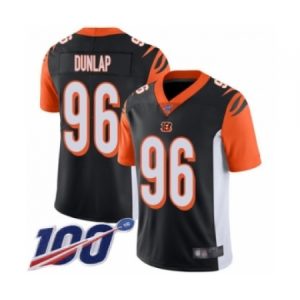 Cheap Mens Cincinnati Bengals #96 Carlos Dunlap Black Team Color Vapor Untouchable Limited Player 100th Season Football Jersey