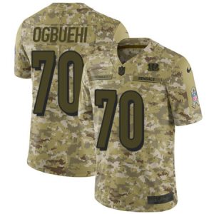 Cheap Men's Nike Cincinnati Bengals #70 Cedric Ogbuehi Limited Camo 2018 Salute to Service NFL Jersey