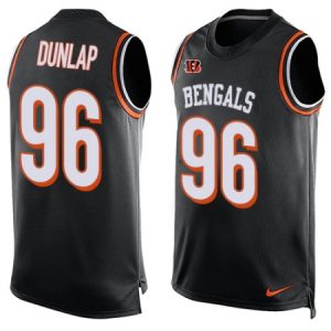 Cheap Men's Nike Cincinnati Bengals #96 Carlos Dunlap Limited Black Player Name & Number Tank Top NFL Jersey