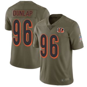 Cheap Men's Nike Cincinnati Bengals #96 Carlos Dunlap Limited Olive 2017 Salute to Service NFL Jersey