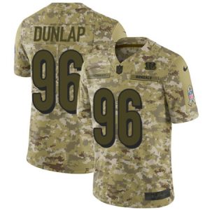 Cheap Youth Nike Cincinnati Bengals #96 Carlos Dunlap Limited Camo 2018 Salute to Service NFL Jersey