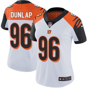 Custom Womens Nike Cincinnati Bengals #96 Carlos Dunlap Vapor Untouchable Limited White NFL Jersey