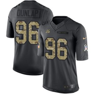 Men's Nike Cincinnati Bengals #96 Carlos Dunlap Limited Black 2016 Salute to Service NFL Jersey For Sale