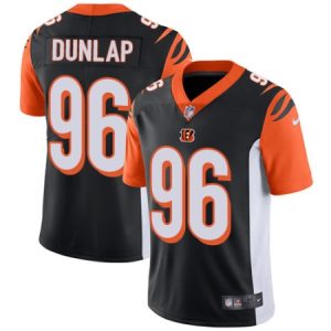 Men's Nike Cincinnati Bengals Sales #96 Carlos Dunlap Vapor Untouchable Limited Black Team Color NFL Jersey