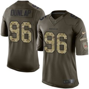 New Men's Nike Cincinnati Bengals #96 Carlos Dunlap Elite Green Salute to Service NFL Jersey