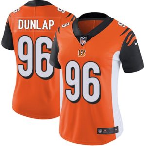 New Women's Nike Cincinnati Bengals #96 Carlos Dunlap Elite Orange Alternate NFL Jersey