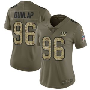 Shop Women's Nike Cincinnati Bengals #96 Carlos Dunlap Limited Olive/Camo 2017 Salute to Service NFL Jersey