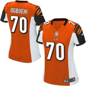 Women's Nike Cincinnati Bengals #70 Cedric Ogbuehi Game Orange Alternate Custom NFL Jersey