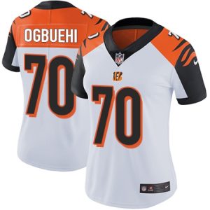 New Women's Cincinnati Bengals #70 Cedric Ogbuehi Vapor Untouchable Limited White NFL Jersey